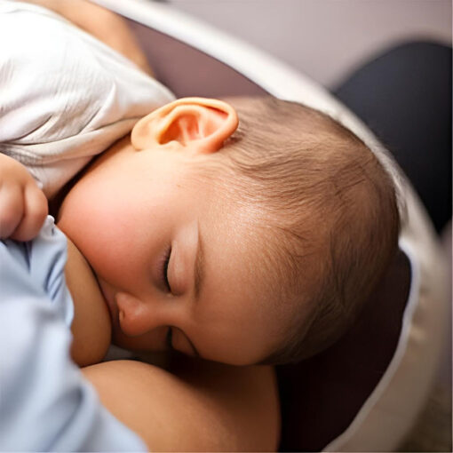 baby feeding with Milkbar portable nursing pillow
