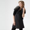 pea in a pod frill neck ponti maternity jacket side view