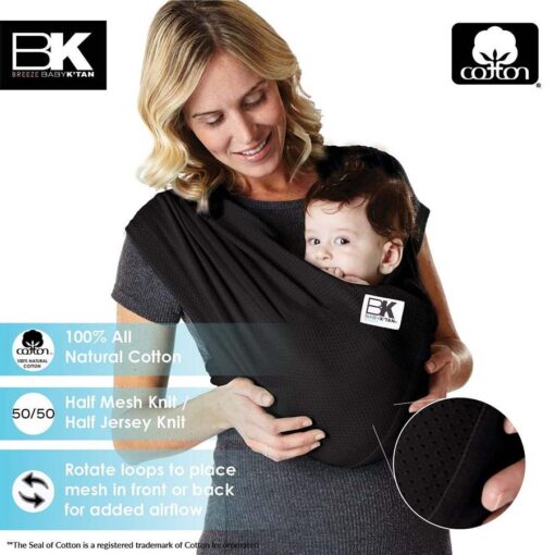baby ktan breeze baby carrier black with bigger baby