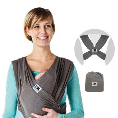 baby ktan breeze charcoal with back view inset