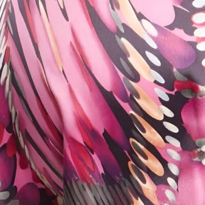 maternal america scoop neck tie front dress pink swan swatch