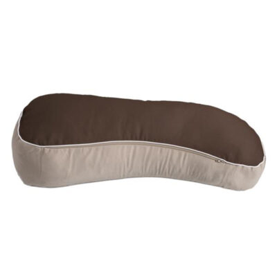 Milkbar portable breastfeeding pillow in chocolate on sand colour