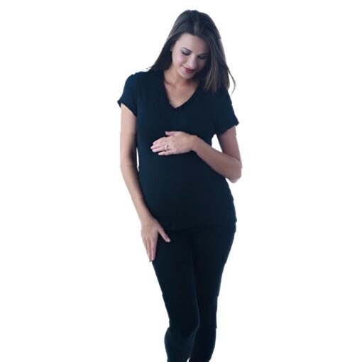 Milkalicous m2 collection maternity nursing tee in black