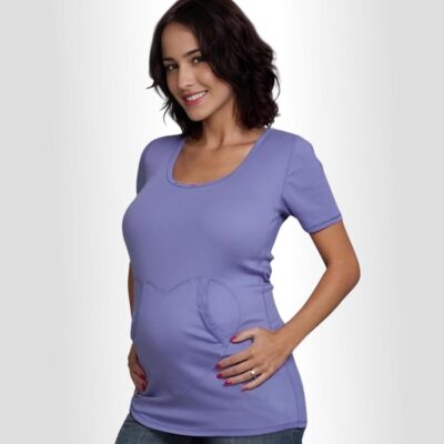Pure T maternity top purple