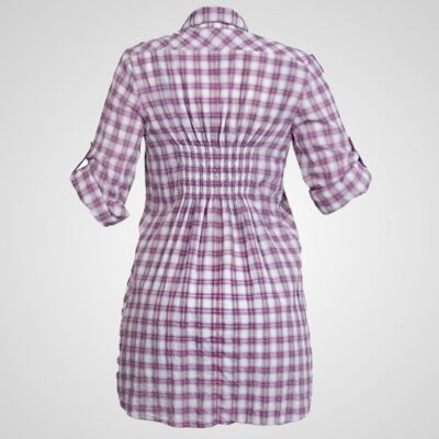 Queen Mum Classic Voile Check Maternity Shirt