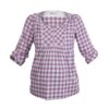 Queen Mum Voile Check Maternity Blouse front view
