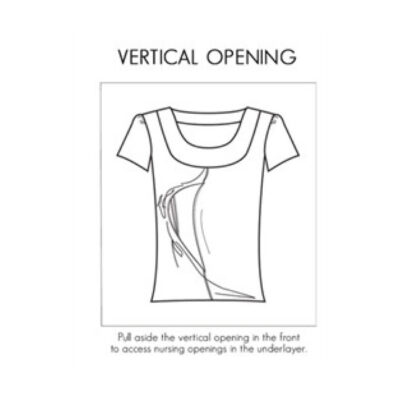 vertical opening breastfeeding access