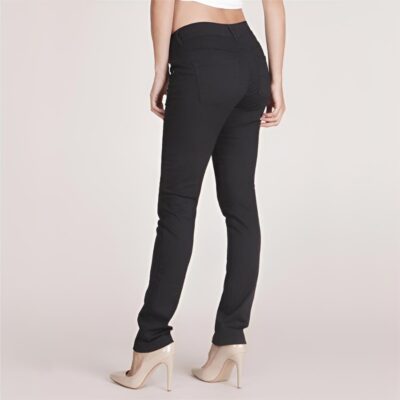 seraphine carmen slim leg under bump jeans in black back view