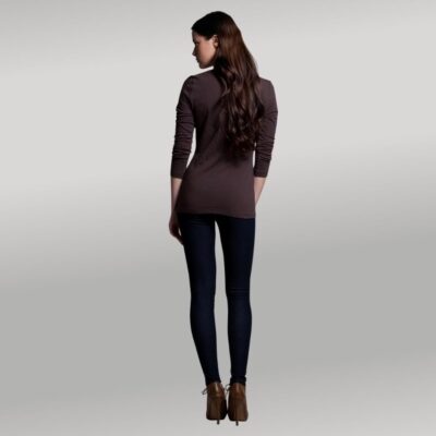 dote crossover nursing top brown back view