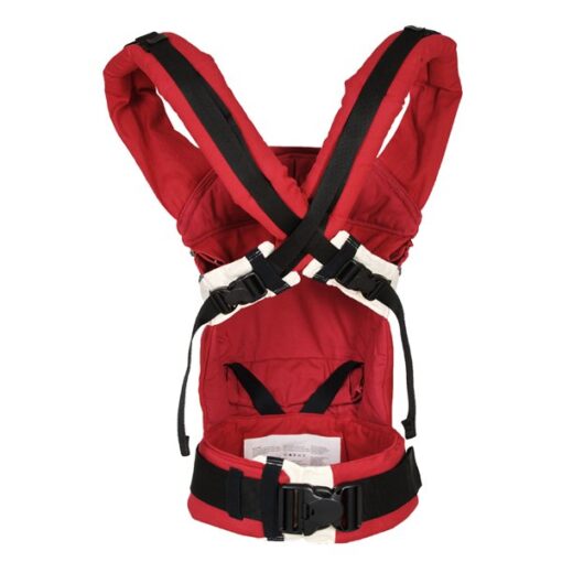 manduca classic baby carrier in red back view with criss cross straps