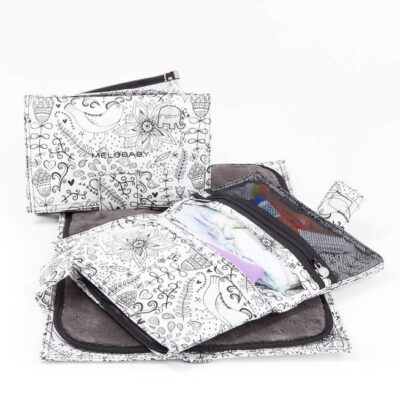 melobaby all in one nappy wallet showing different folds
