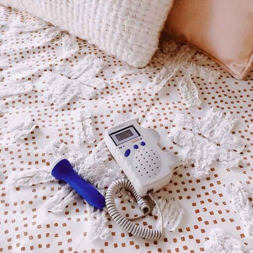 babyheart advanced fetal doppler on bed