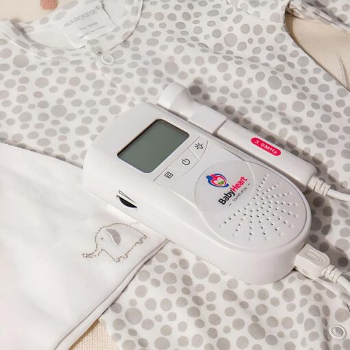babyheart standard fetal doppler on bed