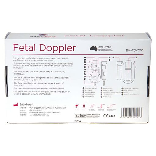 standard fetal doppler box back view