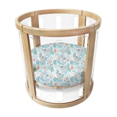 amani bebe round fitted sheet in paint print