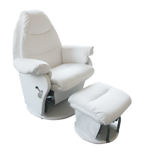 vogue glider feeding chair in white