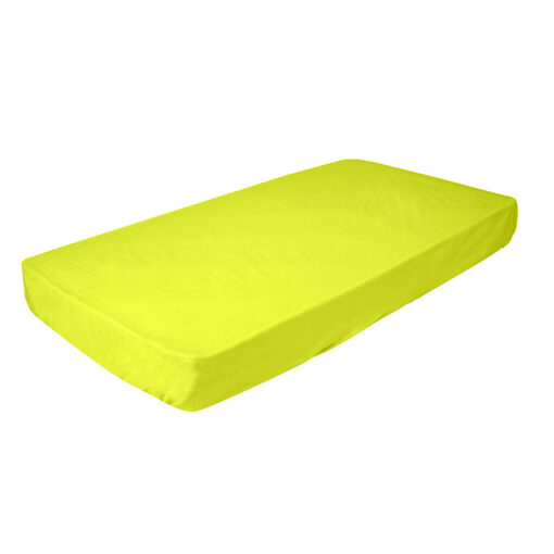fitted cot sheet in lime