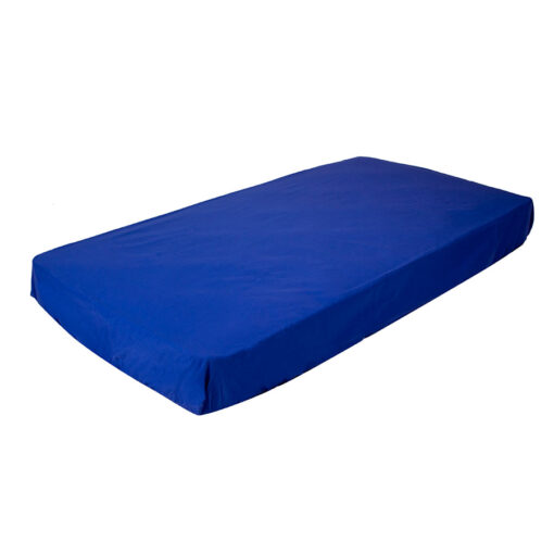 fitted cot sheet in blue