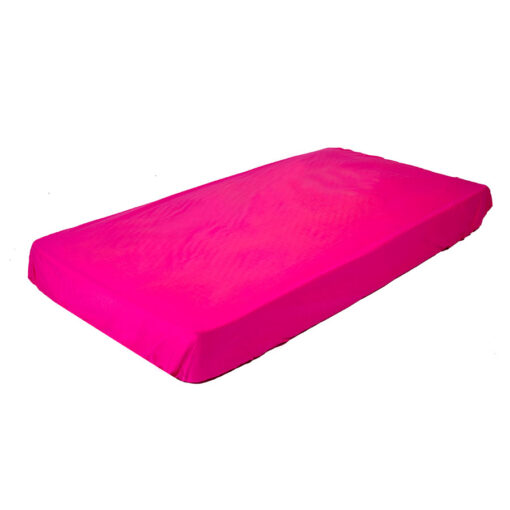 fitted cot sheet in hot pink