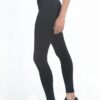 supacore black postpartum compression leggings side view in black
