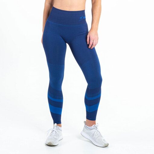supacore jacinda blue postpartum compression leggings front view