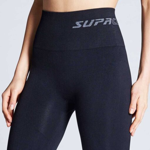 supacore postpartum compression leggings close up in black