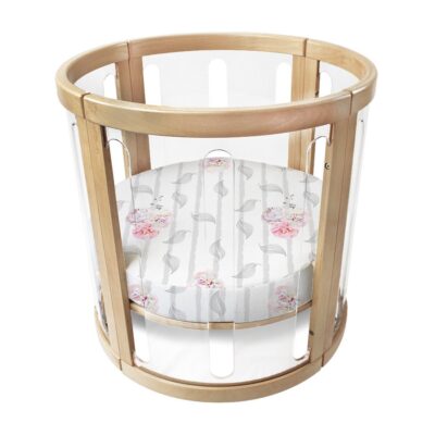 amani bebe organic round fitted sheet in bassinet size