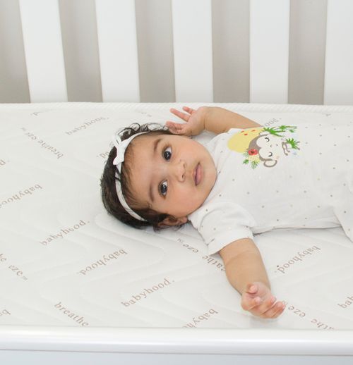breathe eze cot mattress with baby on board