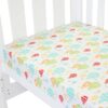 fitted cot sheet collection in up in the sky print