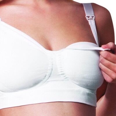 gelwire bra with drop cup opening in white