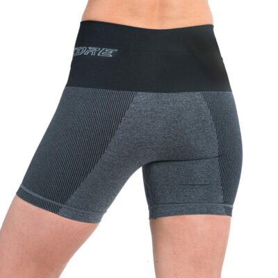 supacore postpartum compression shorts in black back view