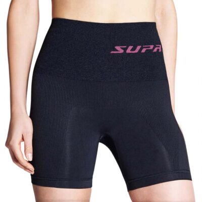 supacore mary postpartum recovery shorts in black front view close up