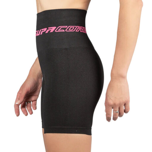 supacore mary postpartum recovery shorts in black side view close up