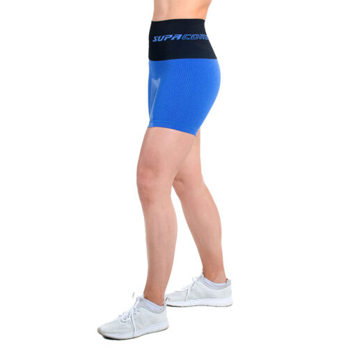 supacore striped compression recovery shorts in blue