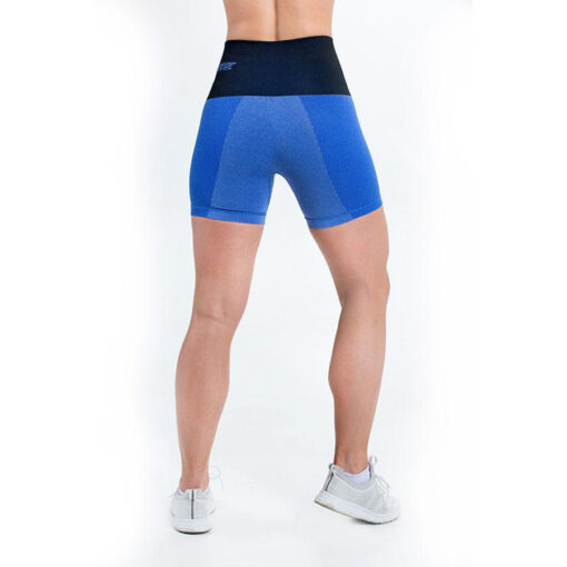 supacore striped compression recovery shorts in blue back view