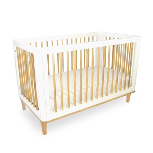 riya cot in white and natural colour