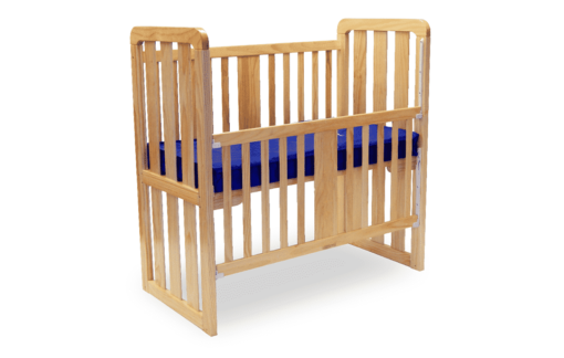 ergonomic cot with drop side down close up