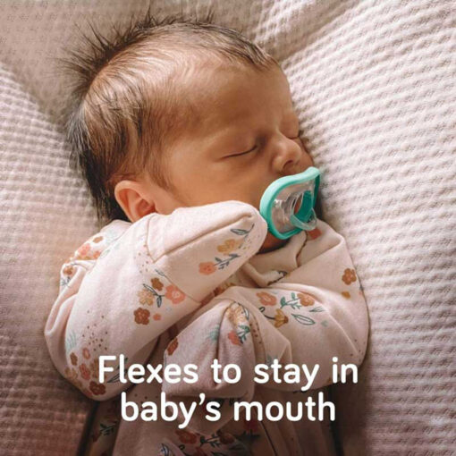 nanobebe flexy pacifier stays in baby's mouth