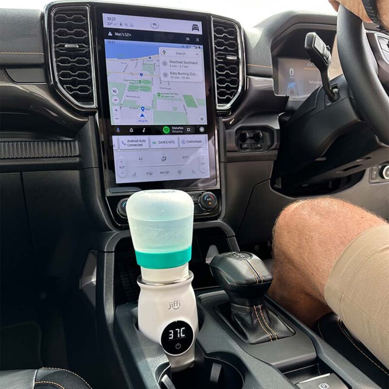 jiffi portable bottle warmer in car cup holder