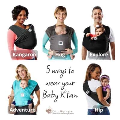 5 images of ways to wear your baby k'tan